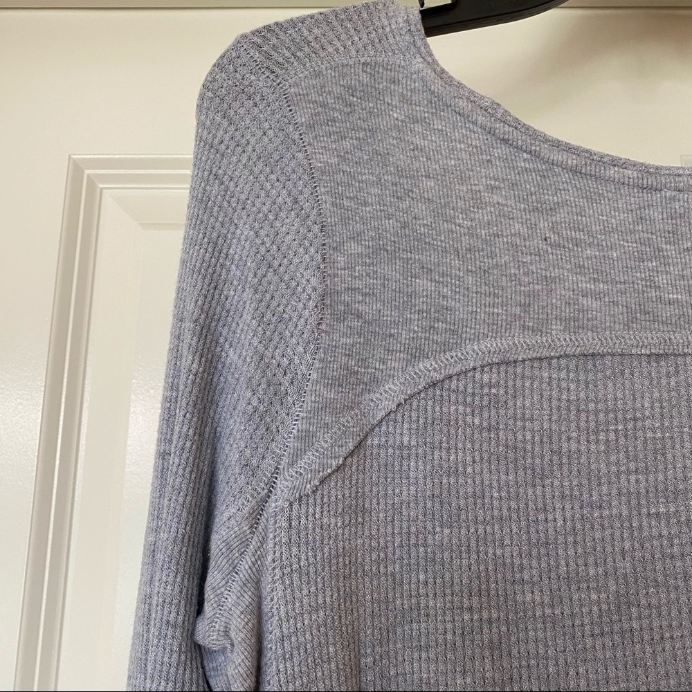 Free People Waffle Knit Flowy Top - Picture 5 of 7